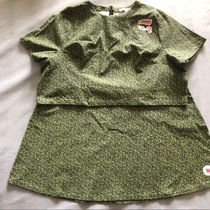 SET- Tuesday Bassen Composition Top and Mini Skirt